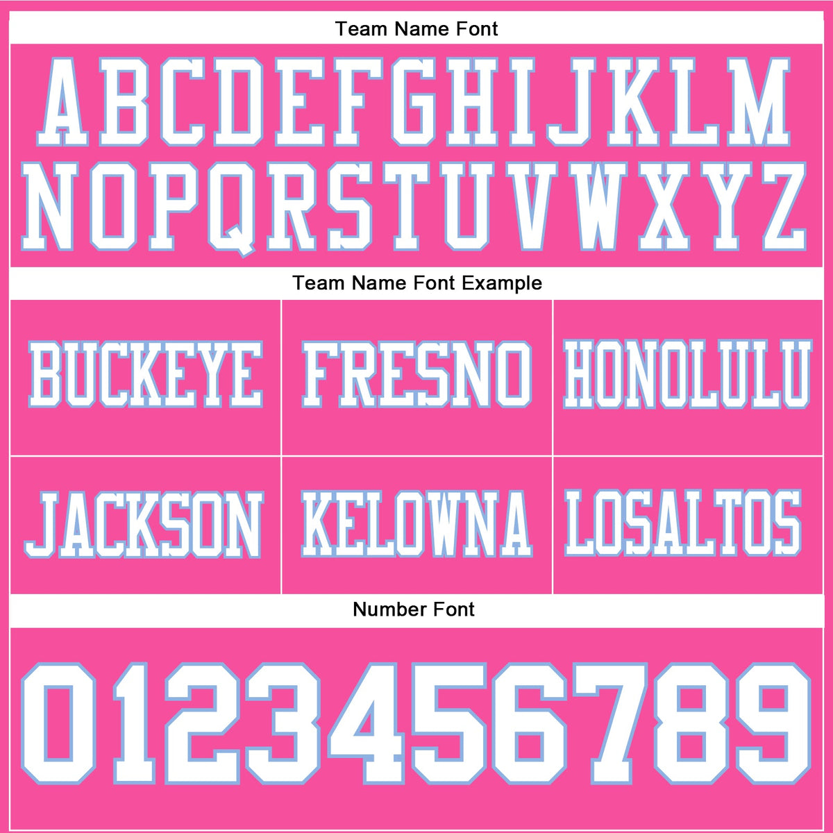 Custom Pink White-Light Blue Authentic Football Jersey - Front