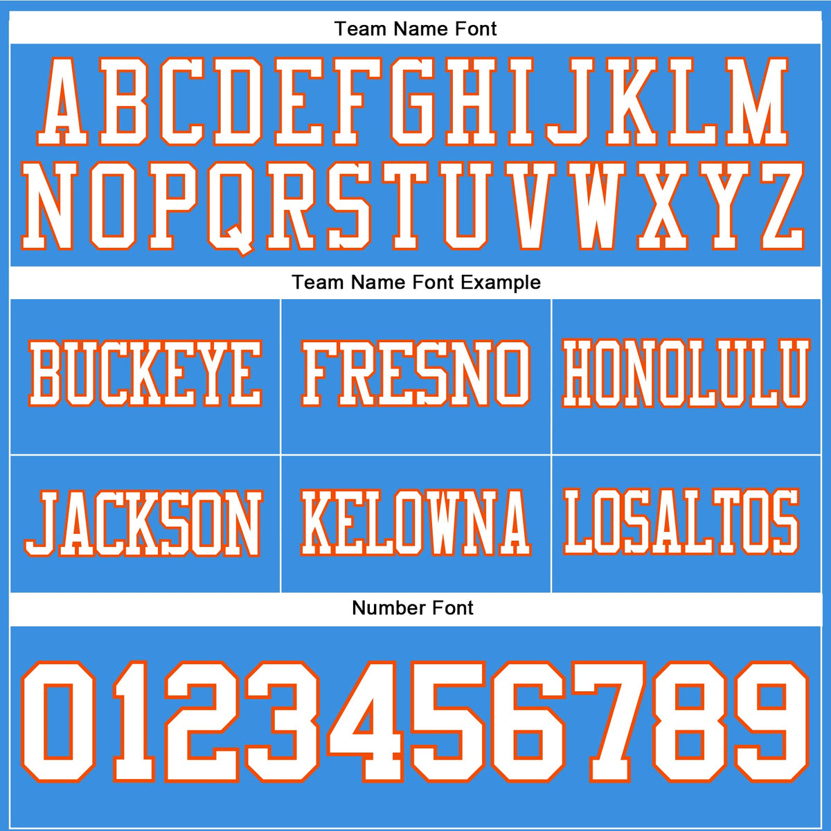 Custom Powder Blue White-Orange Authentic Football Jersey - Detail