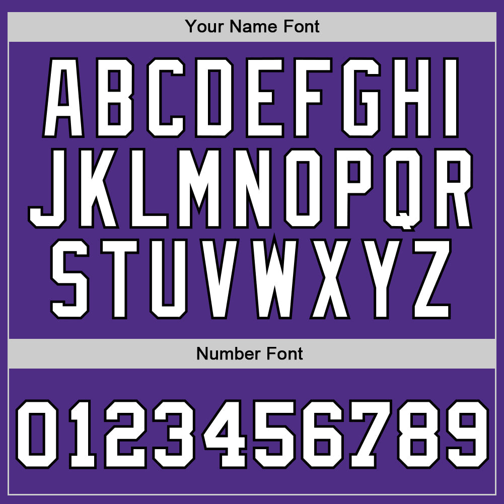 Custom Purple White-Black Authentic Throwback Basketball Jersey - Front