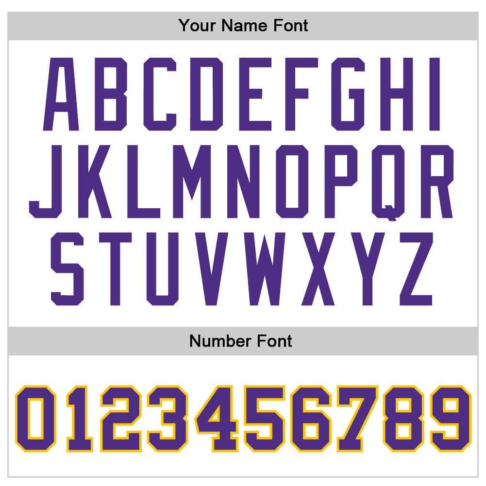 Custom White Purple-Gold Authentic Throwback Basketball Jersey - Front