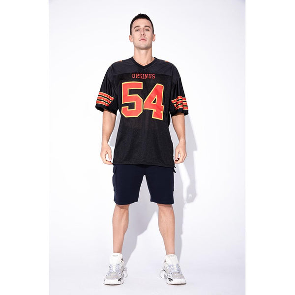 Custom Black Scarlet-Gold Mesh Authentic Football Jersey alternate