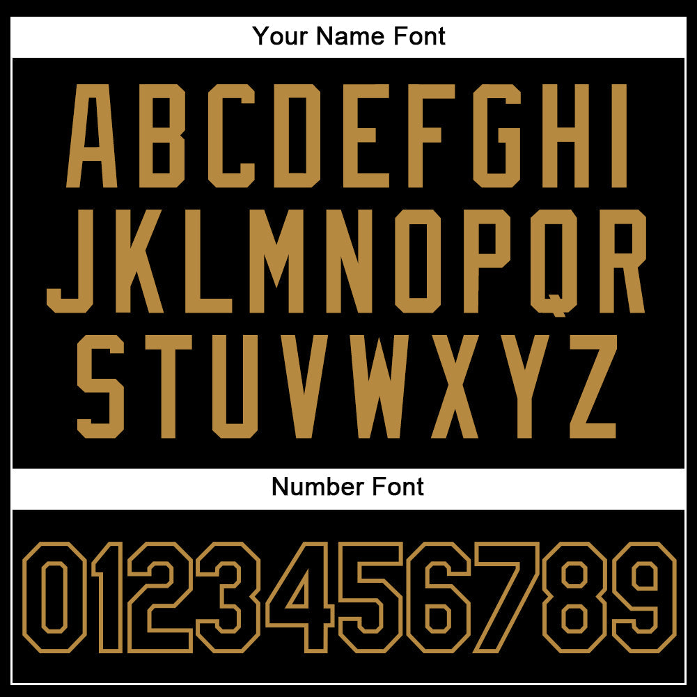 Custom Black Black-Old Gold Authentic Throwback Basketball Jersey - Detail