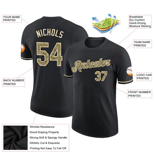 Custom Black Camo-Cream Performance T-Shirt alternate