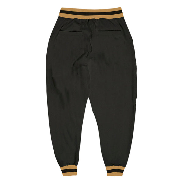 Custom Black Black-Old Gold Sports Pants alternate