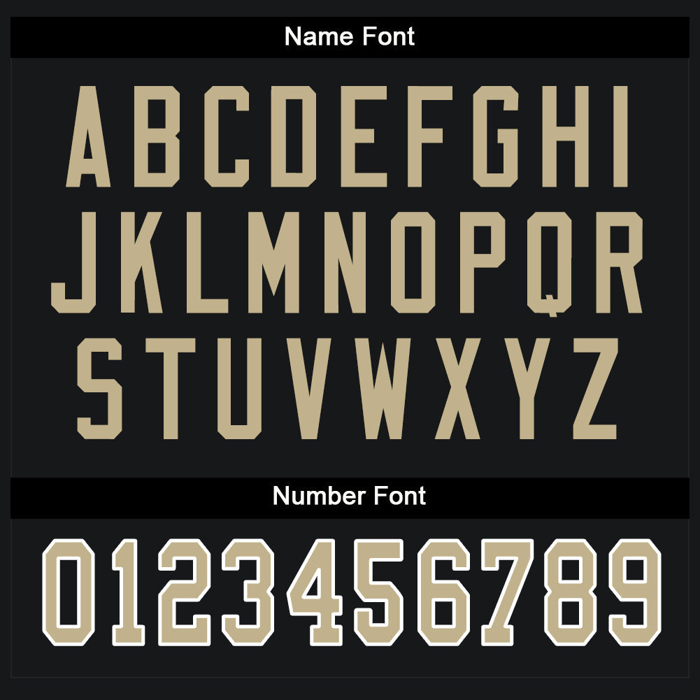 Custom Black Vegas Gold-White Split Fashion Football Jersey - Detail