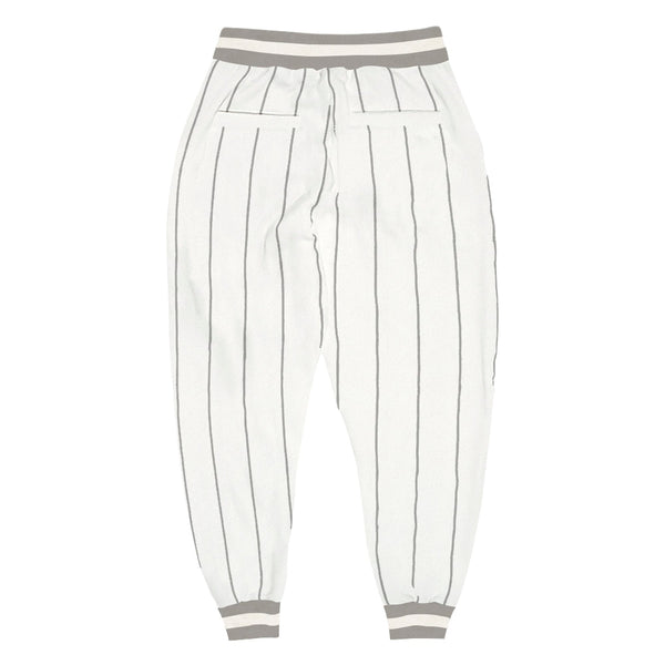 Custom White Gray Pinstripe Gray-White Sports Pants alternate